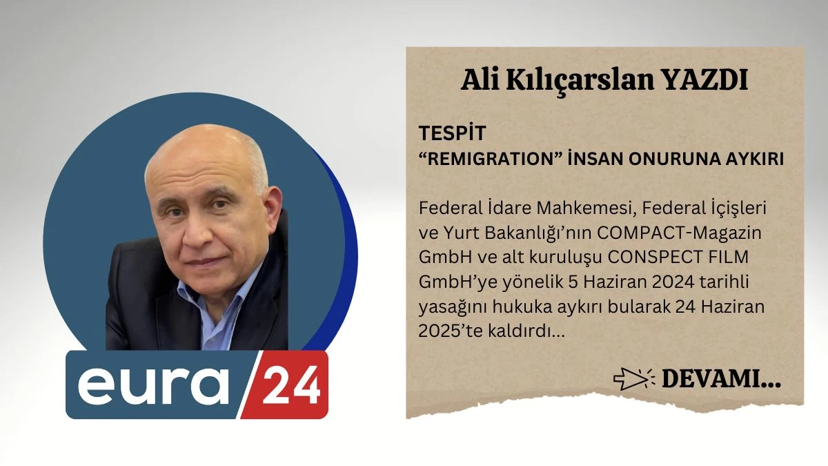 TESPİT “REMIGRATION” İNSAN ONURUNA AYKIRI