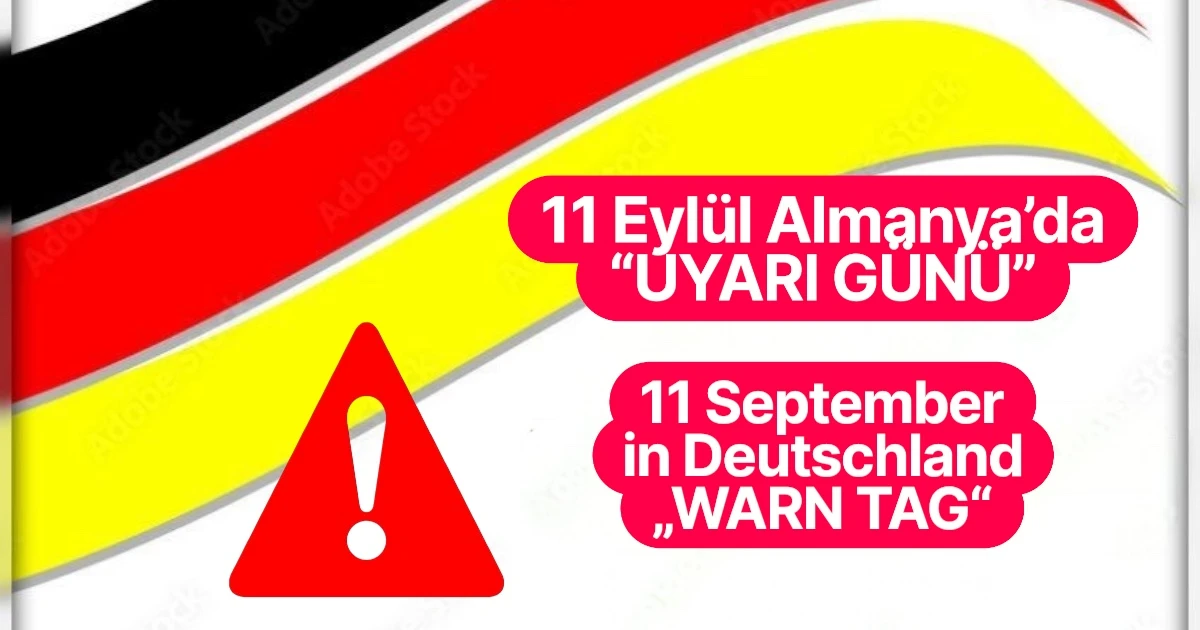 11 Eylül Perşembe, Saat 11:00 Alarm ve Siren Sesleri İle Uyarılacağız