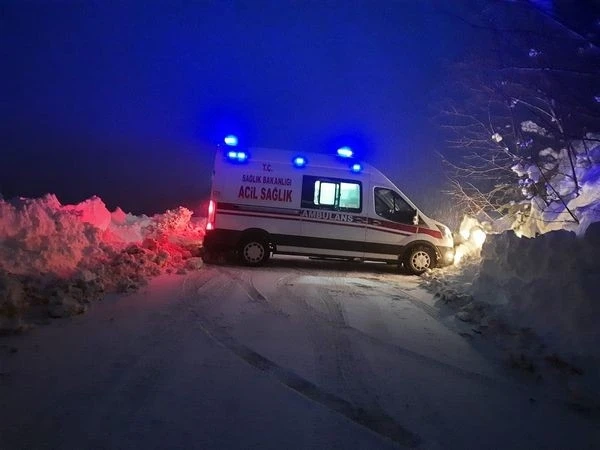 35 kilometrelik yolu 12 saatte aşarak yardım bekleyen hastayı kurtardılar