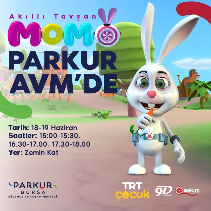 Akıllı Tavşan Momo Parkur AVM’ye geliyor
