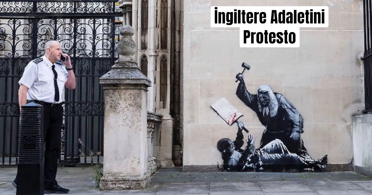 Banksy: Kraliyet Adliye Binasına “Adaletsizsiniz Graffiti” Çizdi