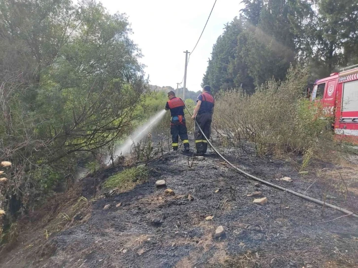 Efeler’de arazi yangını
