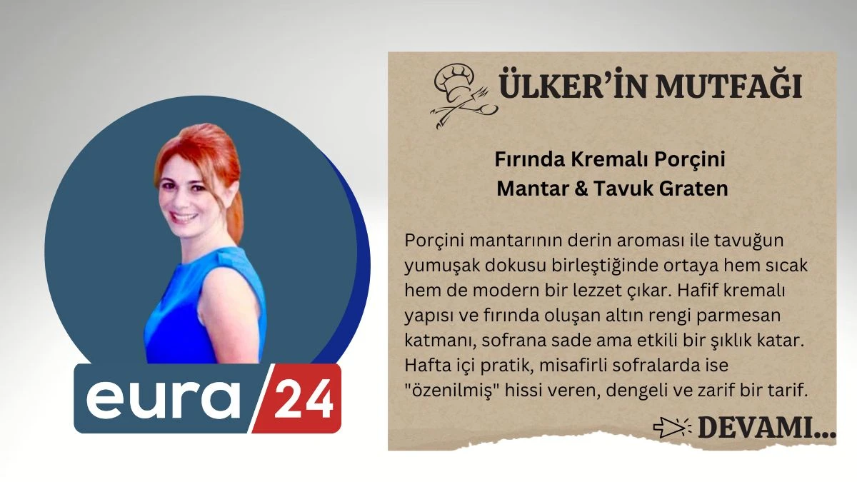 Fırında Kremalı Porçini Mantar &amp; Tavuk Graten