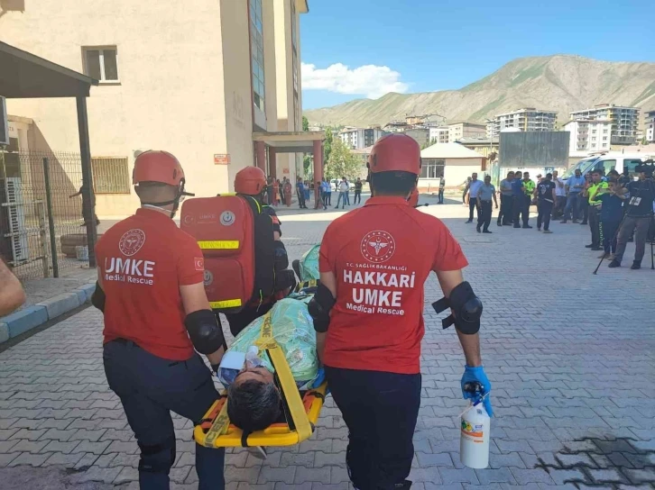 Hakkari Devlet Hastanesinde yangın tatbikatı
