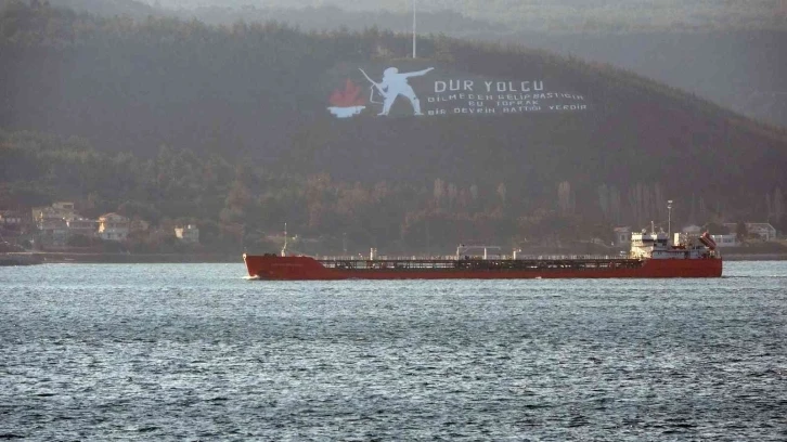 Rusya’dan ayçiçek yağı taşıyan gemi Çanakkale Boğazı’ndan geçti
