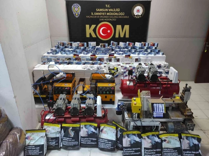 Samsun’da kaçak tütün mamulleri operasyonu
