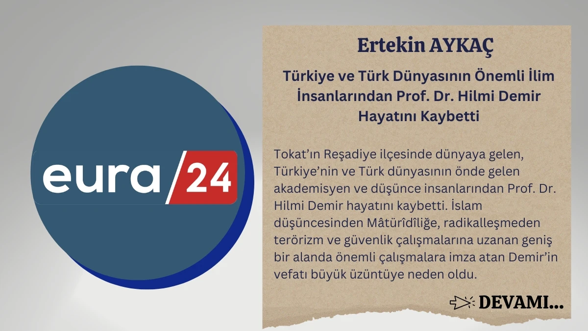 T&uuml;rkiye ve T&uuml;rk D&uuml;nyasının &Ouml;nemli İlim İnsanlarından Prof. Dr. Hilmi Demir Hayatını Kaybetti