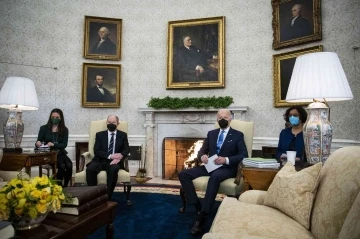 ABD Başkanı Biden, Almanya Başbakanı Scholz ile Beyaz Saray’da bir araya geldi