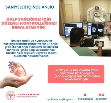 Aydın’da 5 ayda 2 bin hastaya sanal anjiyo yapıldı
