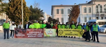 Çanakkale Tekirdağ’dan Başlar Şehitleri Anma Bisiklet Turu düzenlendi
