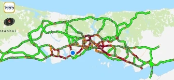 İstanbul’da trafik yoğunluğu, seviye yüzde 65’e yükseldi
