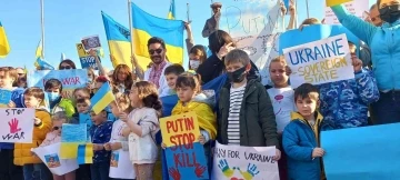 Marmaris’te yaşayan Ukraynalılardan “Savaşa hayır” haykırışı
