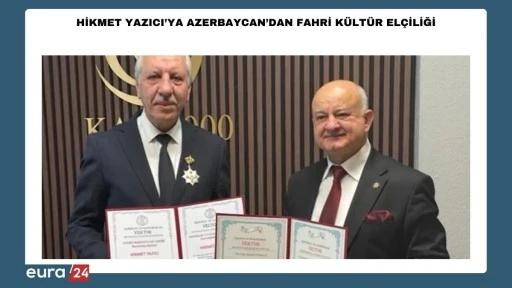 HİKMET YAZICI&rsquo;YA AZERBAYCAN&rsquo;DAN FAHRİ K&Uuml;LT&Uuml;R EL&Ccedil;İLİĞİ