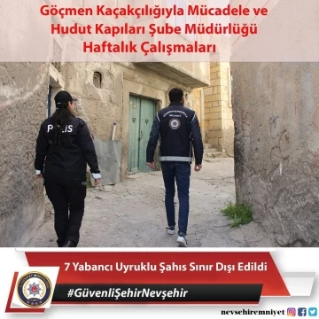 Nevşehir’de 7 yabancı uyruklu şahıs sınır dışı edildi
