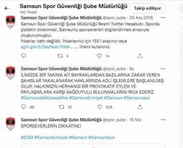 Samsun’da Trabzonspor bayraklarına zarar verenlere ceza
