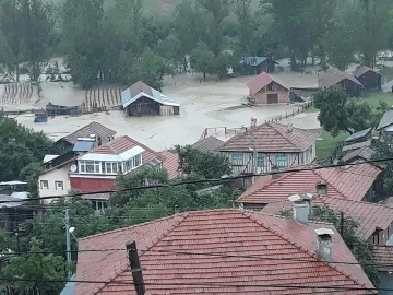Şiddetli sağanak yağış sonrası ev ve tarlalar sel suları altında kaldı
