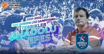 Siyasilerden Avrupa Şampiyonu olan Anadolu Efes’e tebrik mesajı
