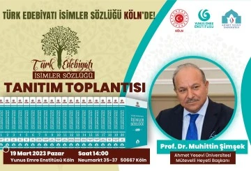 Türk Edebiyatı İsimler Sözlüğü KÖLN'de!