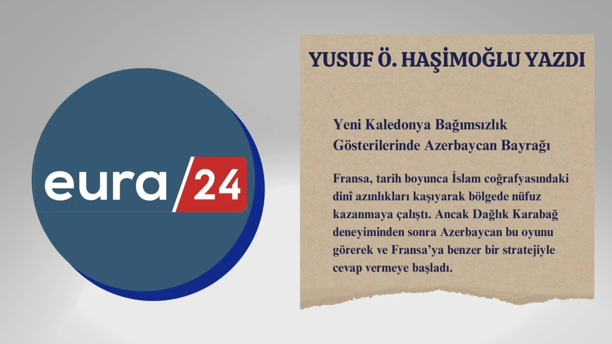 Yeni Kaledonya Bağımsızlık Gösterilerinde Azerbaycan Bayrağı